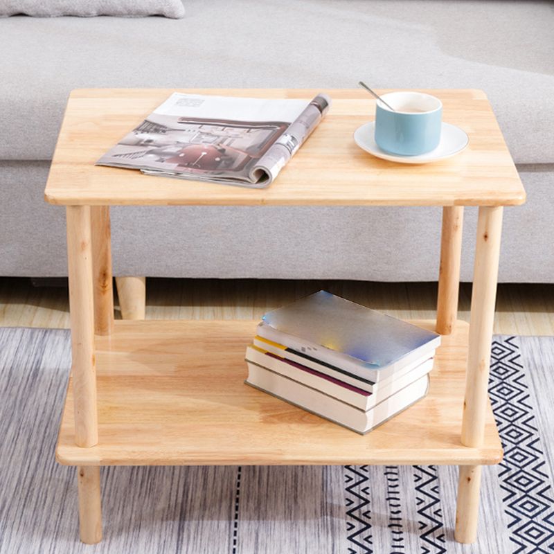 Rectangular Accent Side Table Solid Wood Living Room End Table with Storage Clearhalo 'Coffee & Accent Tables' 'End & Side Tables' 'end_side_tables' 'furn' 'furn_end_side_tables' 'Furniture' 'Living Room Furniture' 1200x1200_2e4985bf-5162-4476-9719-bbb49b7451bd