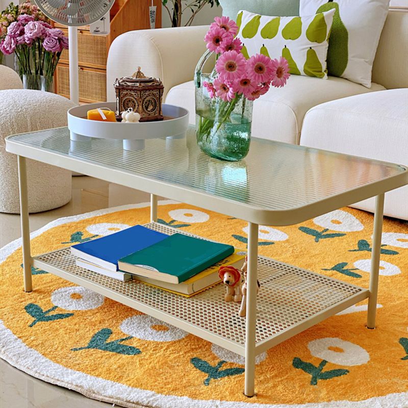 Tavolino da caffè in vetro rettangolare tavolino moderno incluso tavolo da cocktail