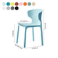 Scandinavian Style Plastic Dining Armless Chairs Wingback Chairs (Set of 4) Clearhalo ' kitchen&dining_furn' 'Dining Chairs' 'Dining Tables & Seating' 'dining_chair' 'furn' 'furn_dining_chair' 'Furniture' 'furniture_dining_chair' 'Kitchen & Dining Furniture' 'kitchen' 1200x1200_2e4b2f78-7799-4ba0-9988-a7407cb11232
