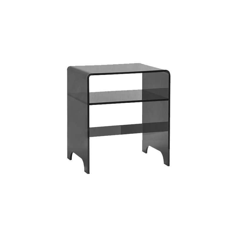 Tavolo d'angolo contemporaneo da 12 "tavolo acrilico con archiviazione