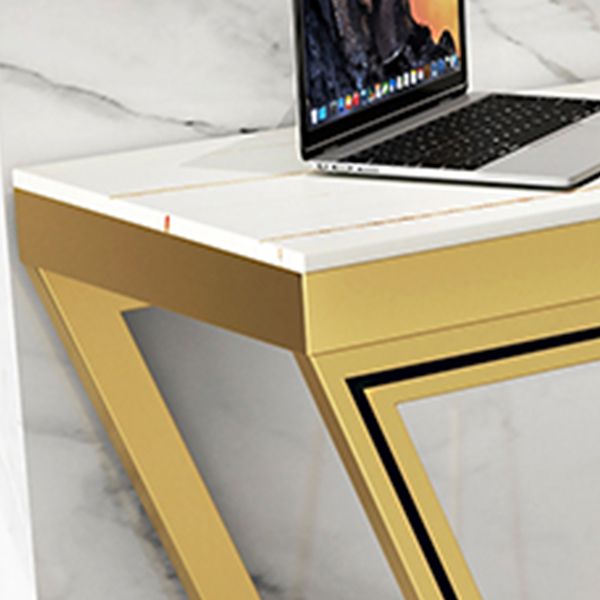 Glam Sintered Stone Bistro Bar Table Rectangle Metal Base Bar Table Clearhalo 'Bar Furniture' 'Bar Tables' 'bar_tables' 'furn' 'furn_bar_tables' 'Furniture' 'Kitchen & Dining Furniture' 1200x1200_2e4cc1de-dfec-4e4c-afb7-6cf676b2fceb