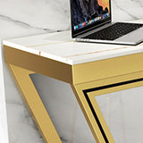 Glam Sintered Stone Bistro Stange Tisch Rechteck Metall Basisstange Tisch