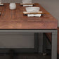Contemporary 1/3 Pieces Furniture Rectangle Solid Wood Dining Table Set in Brown