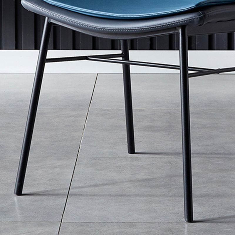 Industrial Design Faux Leather Dining Chairs Armless Solid Back Chair Clearhalo ' kitchen&dining_furn' 'Dining Chairs' 'Dining Tables & Seating' 'dining_chair' 'furn' 'furn_dining_chair' 'Furniture' 'furniture_dining_chair' 'Kitchen & Dining Furniture' 'kitchen' 1200x1200_2e507e45-7d97-4a76-bdcf-727ec1df2225