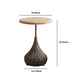 French Country Round Wooden Top Side Table Antique Brown Pedestal End Snake Table Clearhalo 'Coffee & Accent Tables' 'End & Side Tables' 'end_side_tables' 'furn' 'furn_end_side_tables' 'Furniture' 'Living Room Furniture' 1200x1200_2e510f86-1196-47a0-bb97-c68e9d05cd99