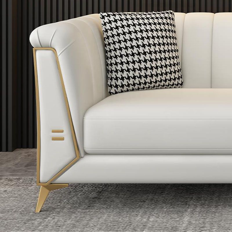 30.7" H Contemporary Faux Leather Tuxedo Sofa for Living Room Clearhalo 'furn' 'furn_sofas' 'Furniture' 'Living Room Furniture' 'Sofa' 'sofas' 1200x1200_2e5112b5-1be6-42d2-b7c2-01c740bebb56