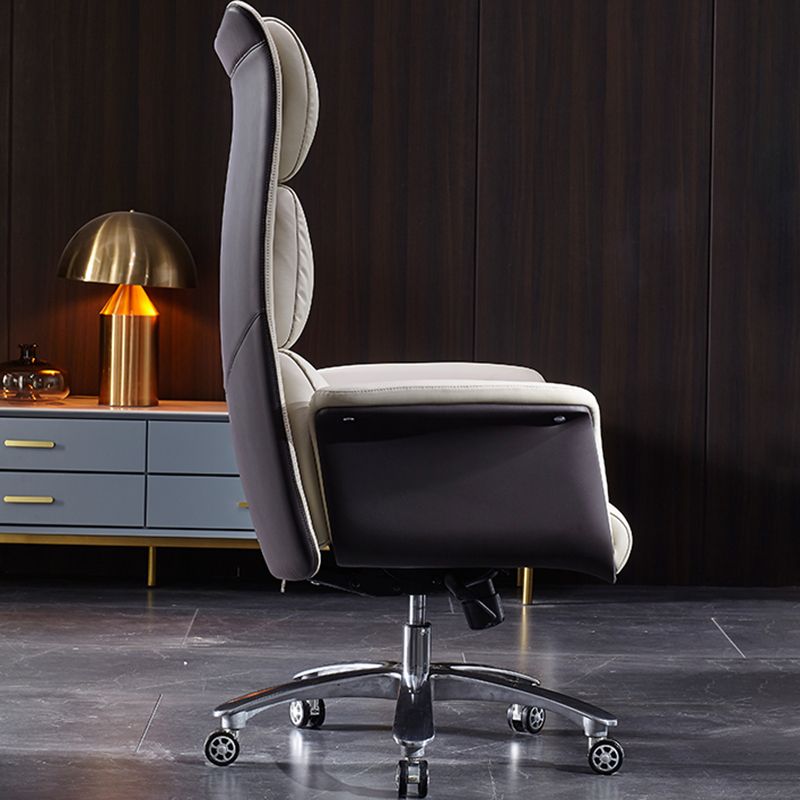 Modern White Managers Chair Adjustable Seat Height Executive Chair for Office Clearhalo 'furn' 'furn_office_chair' 'Furniture' 'Office Chairs' 'Office Furniture' 'office_chair' 1200x1200_2e536a64-e3f6-443f-b500-ce94a37fa285