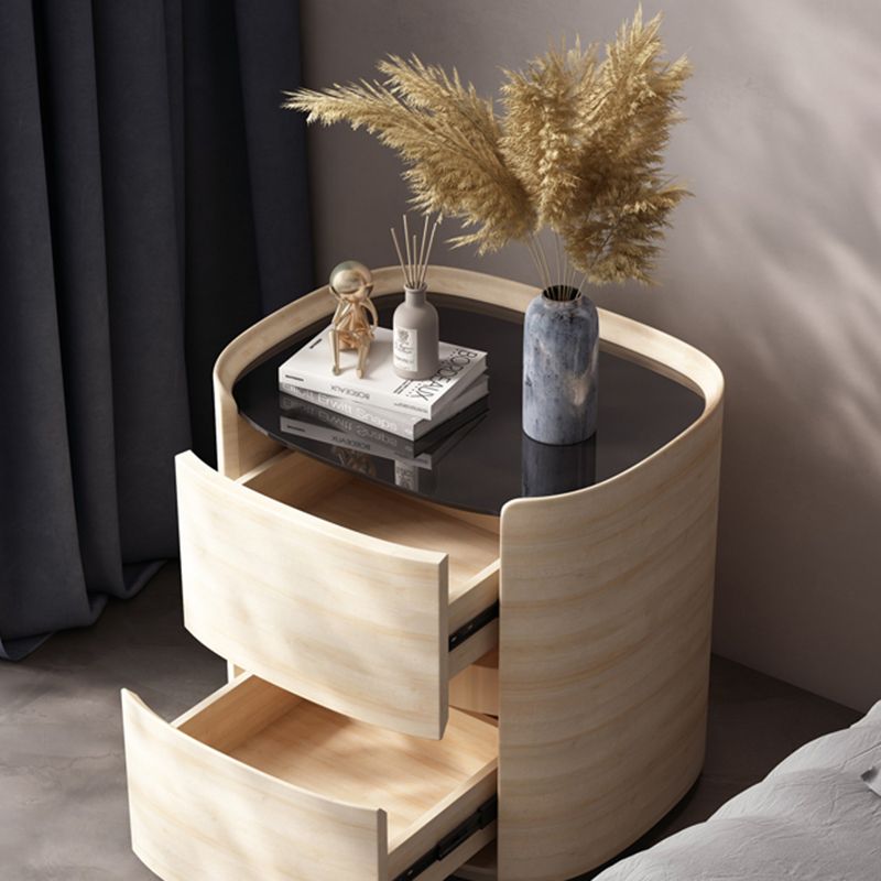 Contemporary Accent Table Nightstand Antique Finish Nightstand with Drawers Clearhalo 'Bedroom Furniture' 'furn' 'furn_night_stand' 'Furniture' 'night_stand' 'Nightstands' 1200x1200_2e53956a-5e11-48c4-a312-81964df652a6