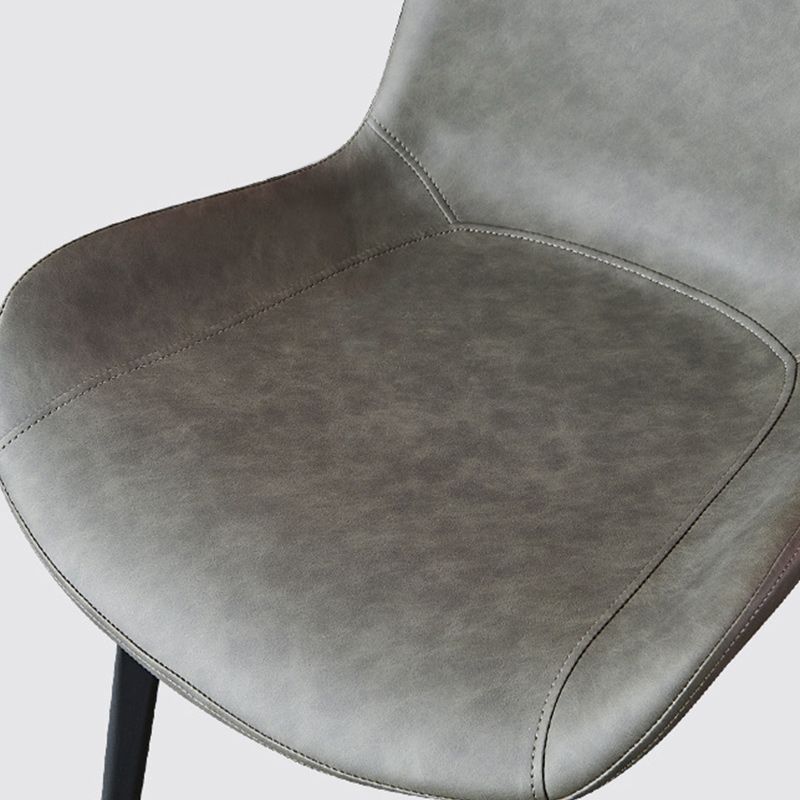 Sillas de comedor de cuero industrial sólidos laterales laterales para la cocina