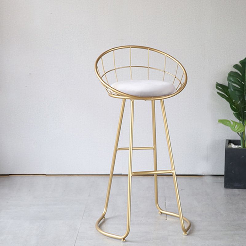 Contemporary Style Counter Stool Upholstered Bar Stool with Metal Base Clearhalo 'Bar Furniture' 'Bar Stools' 'bar_stools' 'furn' 'furn_bar_stools' 'Furniture' 'Kitchen & Dining Furniture' 1200x1200_2e54f72b-b13e-4774-b5bb-d3098e386835