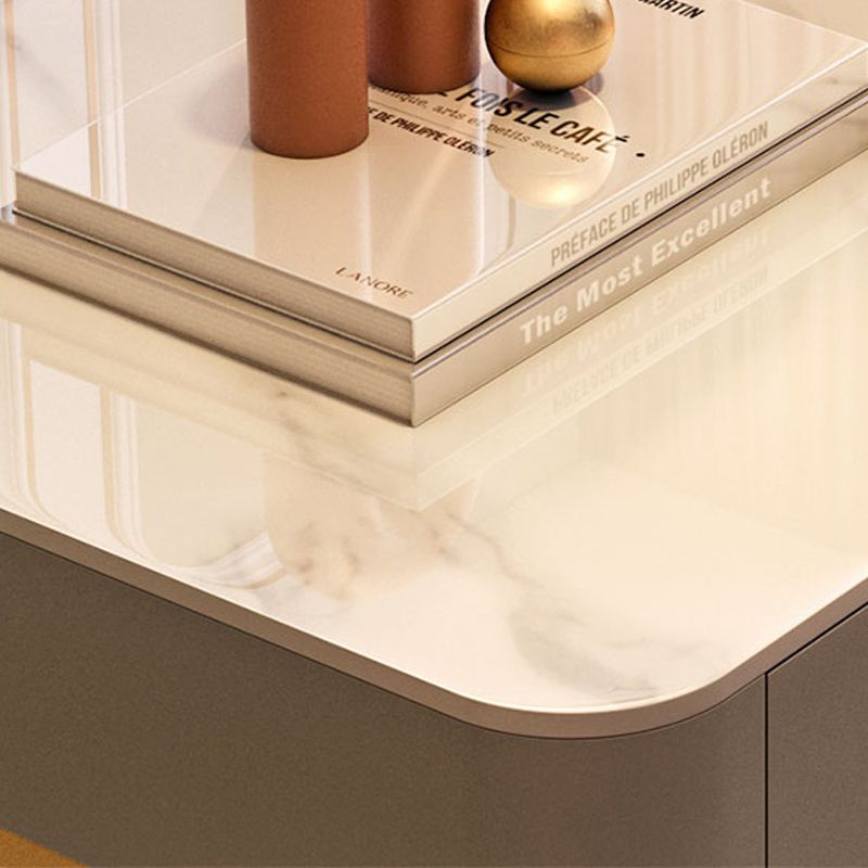 Frame Coffee Table Slate/Glass Top Coffee or End Table with Drawer Clearhalo 'Coffee & Accent Tables' 'Coffee Tables' 'coffee_tables' 'furn' 'furn_coffee_tables' 'Furniture' 'Living Room Furniture' 1200x1200_2e5592bf-b559-4550-a12a-0fd55d646e2b