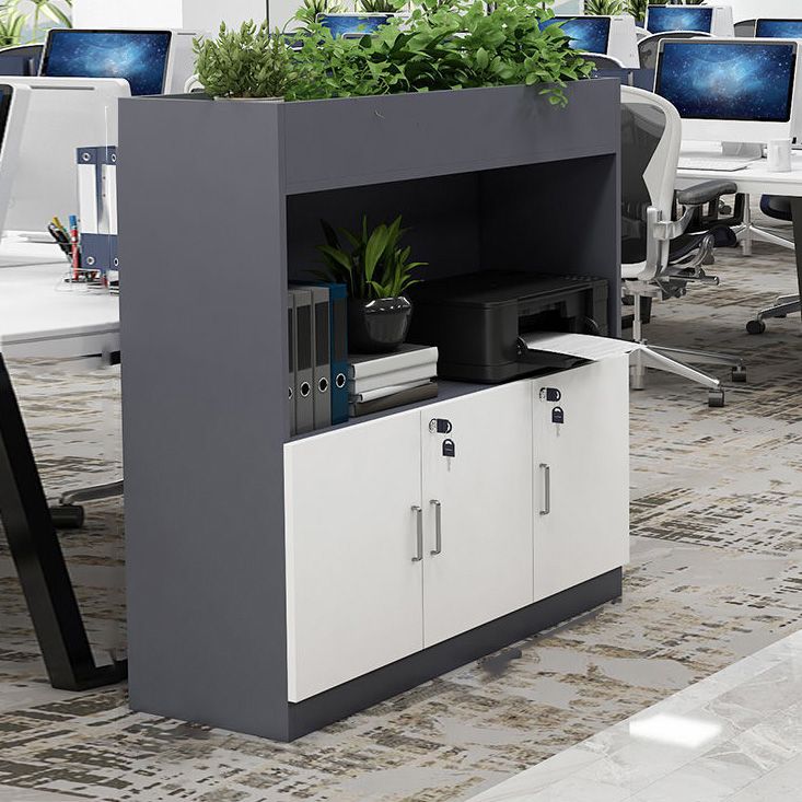 Archivo de estantes de almacenamiento lateral Bloqueo de madera Archivo moderno