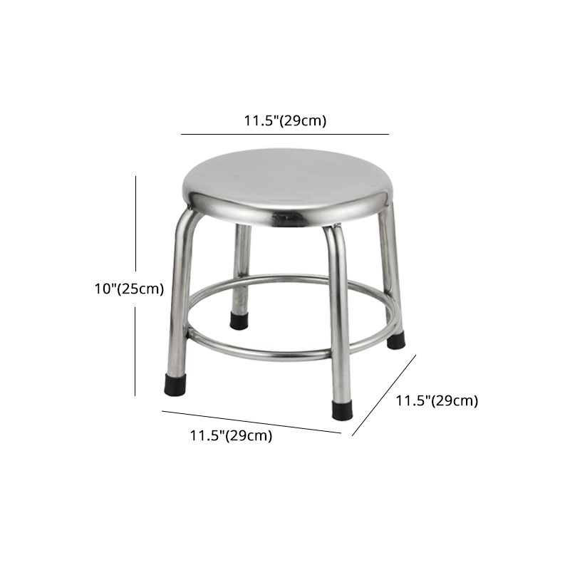 Industrial Style Stainless Steel Bar-stool Round Seat Counter Stool for Kitchen Clearhalo 'Bar Furniture' 'Bar Stools' 'bar_stools' 'furn' 'furn_bar_stools' 'furniture_bar_stools' 'Kitchen & Dining Furniture' 'kitchen&dining_furn' 'kitchen' 'kitchen_furn' Furniture' 1200x1200_2e584dd0-26d9-4e79-931b-a7b48d978a53