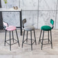 Modern Armless Backrest Counter Stool Iron Dining Room Bar Stool with Cushion Clearhalo 'Bar Furniture' 'Bar Stools' 'bar_stools' 'furn' 'furn_bar_stools' 'Furniture' 'Kitchen & Dining Furniture' 1200x1200_2e597ef8-e102-49f1-a330-eeb70a2ec0f5