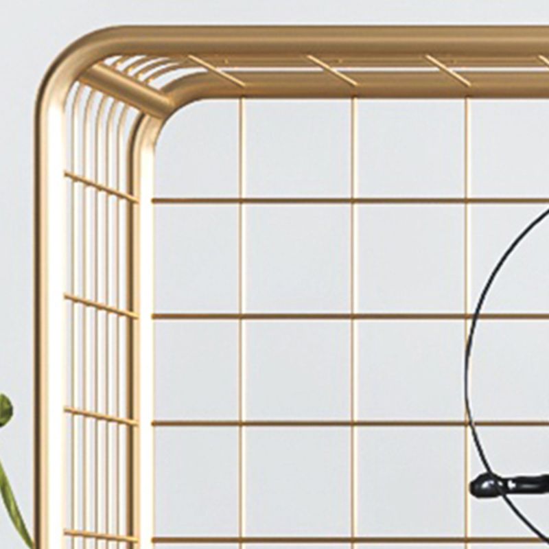 11.81" W Glam Antique Finish Shelf Bookcase Metal Book Shelf with Rectangular Shelves Clearhalo 'Bookcases' 'furn' 'furn_bookcases' 'Furniture' 'Office Furniture' 1200x1200_2e59e153-f004-4096-8545-d26def08f7cf