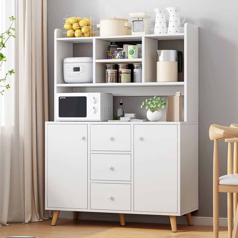 Modern Style Dining Server Engineered Wood Server with 3-Drawer Clearhalo 'buffet_sideboard' 'Buffets & Sideboards' 'furn' 'furn_buffet_sideboard' 'Furniture' 'Kitchen & Dining Furniture' 1200x1200_2e5b01ba-9e24-452b-b029-9f05fa5febe4