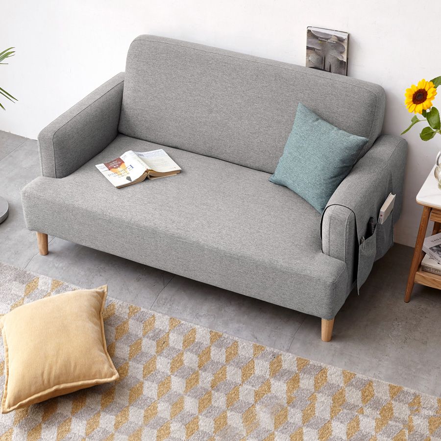 Canapé en lin pour le salon avec canapé en housse de rangement avec 1 oreiller