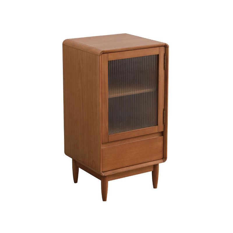 ガラス1-ドアと1-引き出しアクセントチェスト、ドーバーウッドチェスト