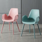 Scandinavian Style Arm Dining Chairs Plastic Home Dining Side Chair