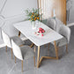 Stone Top Double Pedestal Table Traditional Luxury Rectangle White Dining Table Clearhalo 'Dining Tables & Seating' 'Dining Tables' 'dining_table' 'furn' 'furn_dining_table' 'Furniture' 'furniture_dining_table' 'Kitchen & Dining Furniture' 1200x1200_2e619a83-c46b-4a13-893e-ccb16b1bd275