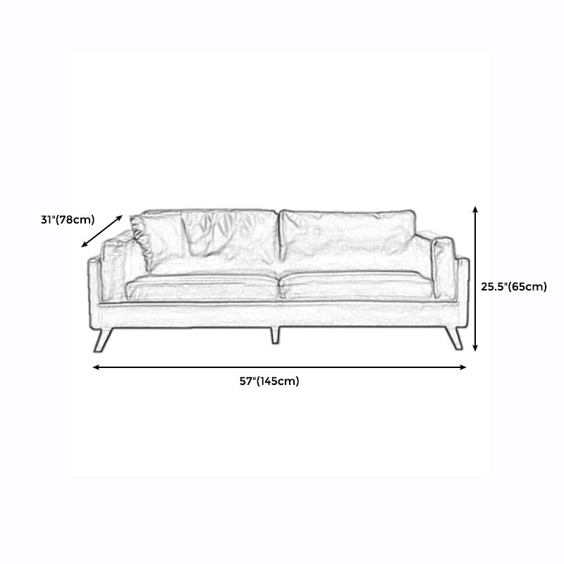 Faux Leather Sofa Modern 25.98" H Cushions Couch in Black/Brown Clearhalo 'furn' 'furn_sofas' 'Furniture' 'furniture_sofas' 'kitchen' 'kitchen_sofas' 'Living Room Furniture' 'Sofa' 'sofas' 1200x1200_2e62159b-d267-4ed8-84f6-f36b7ca5914c