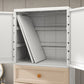 Bedroom Plastic Cabinet with Hinged Doors Matte Finish Modern Storage Cabinet