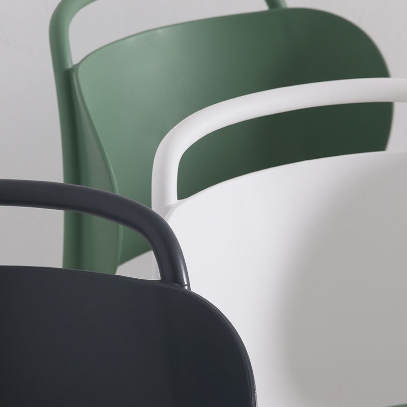 Contemporary Plastic Dining Room Chairs Open Back Dining Side Armless Chair (Set of 2) Clearhalo ' kitchen&dining_furn' 'Dining Chairs' 'Dining Tables & Seating' 'dining_chair' 'furn' 'furn_dining_chair' 'Furniture' 'furniture_dining_chair' 'Kitchen & Dining Furniture' 'kitchen' 1200x1200_2e6248ea-ecfe-4de4-b123-2effbf07c2af
