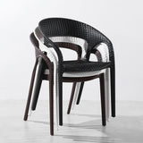 Eigentijdse open rug eetkamerstoel plastic stapelbare eetgelegenheden stoel