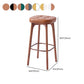 Industrial Solid Wood Bar Stools Living Room Upholstered Stool