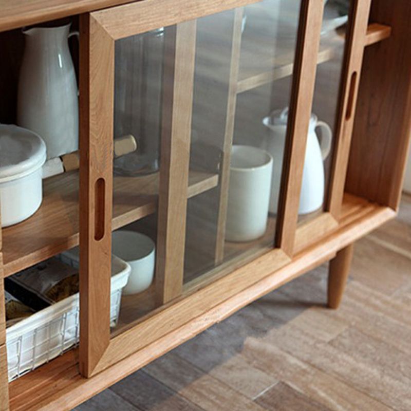 Sideboard di stoccaggio della casa in legno moderno rettangolare la parte rettangolare con porta scorrevole
