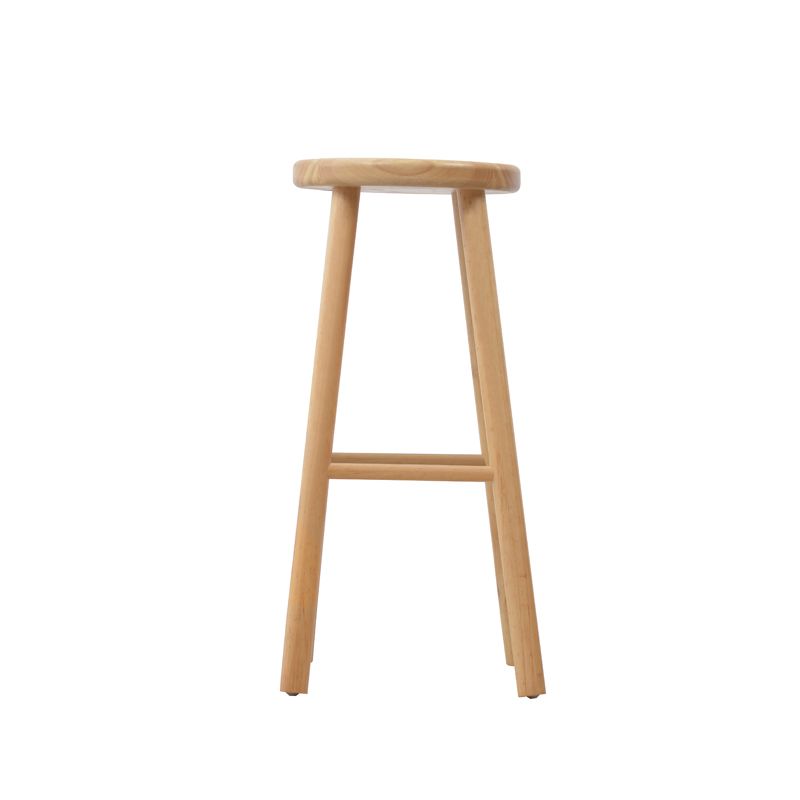 Industrial Solid Wood Counter Stool Round Backless Bar Stool with Footrest Clearhalo 'Bar Furniture' 'Bar Stools' 'bar_stools' 'furn' 'furn_bar_stools' 'Furniture' 'Kitchen & Dining Furniture' 1200x1200_2e6a64ff-6b2b-4454-8d4d-deffe5f31f10