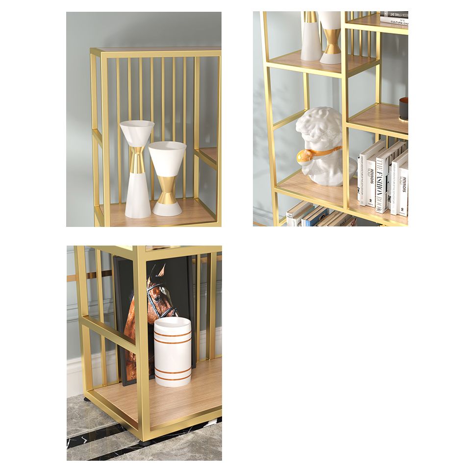 Estantería abierta de metal estantería escandinava con estantes para la oficina