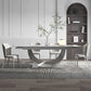 Designer Style 1/4/5/7 Pieces Dining Set Sintered Stone Table with Leather Chairs Clearhalo 'Dining Room Sets' 'Dining Tables & Seating' 'dining_room_set' 'furn' 'furn_dining_room_set' 'Furniture' 'furniture_dining_room_set' 'Kitchen & Dining Furniture' 'kitchen&dining_furn' 'kitchen' 1200x1200_2e6bf488-d638-4aa2-8629-fcd30b08061c