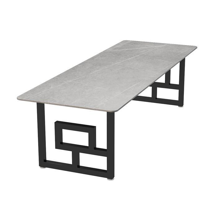 Scrivania per ufficio in pietra in stile industriale da 29,53 pollici