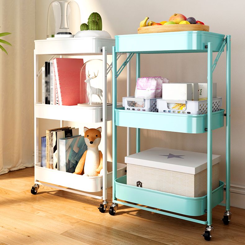 Hedendaagse metal etagere boekenplank stapelbare open boekenkast met caster wielen