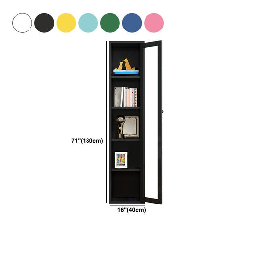 Closed Metal Bookshelf Modern Home Living Room Bedroom Standard Bookcase