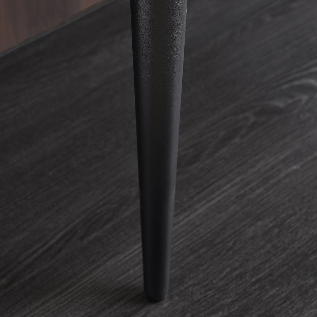 Vanity di pietra contemporanea, 2 cassetti di stoccaggio con sgabello, nero/nero