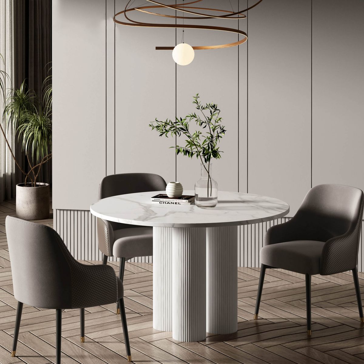 Modern Style Round Dining Table 3 Legs Dining Room Collection for Indoor Clearhalo ' dining_table' 'Dining Tables & Seating' 'Dining Tables' 'furn' 'furn_dining_table' 'Furniture' 'furniture_dining_table' 'Kitchen & Dining Furniture' 'kitchen&dining_furn' 'kitchen' 'kitchen_dining_table' 1200x1200_2e6e8db0-e674-49b0-8a87-5ae6b28c3772