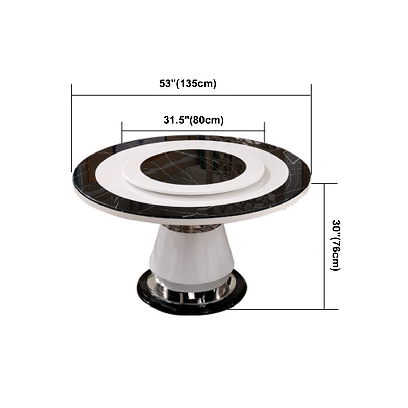 Victorian Style Round Dining Table Metal Pedestal Base Table for Dining Room Clearhalo ' dining_table' 'Dining Tables & Seating' 'Dining Tables' 'furn' 'furn_dining_table' 'Furniture' 'furniture_dining_table' 'Kitchen & Dining Furniture' 'kitchen&dining_furn' 'kitchen' 'kitchen_dining_table' 1200x1200_2e6ed6c4-c020-4d73-9634-00bcecfd4923