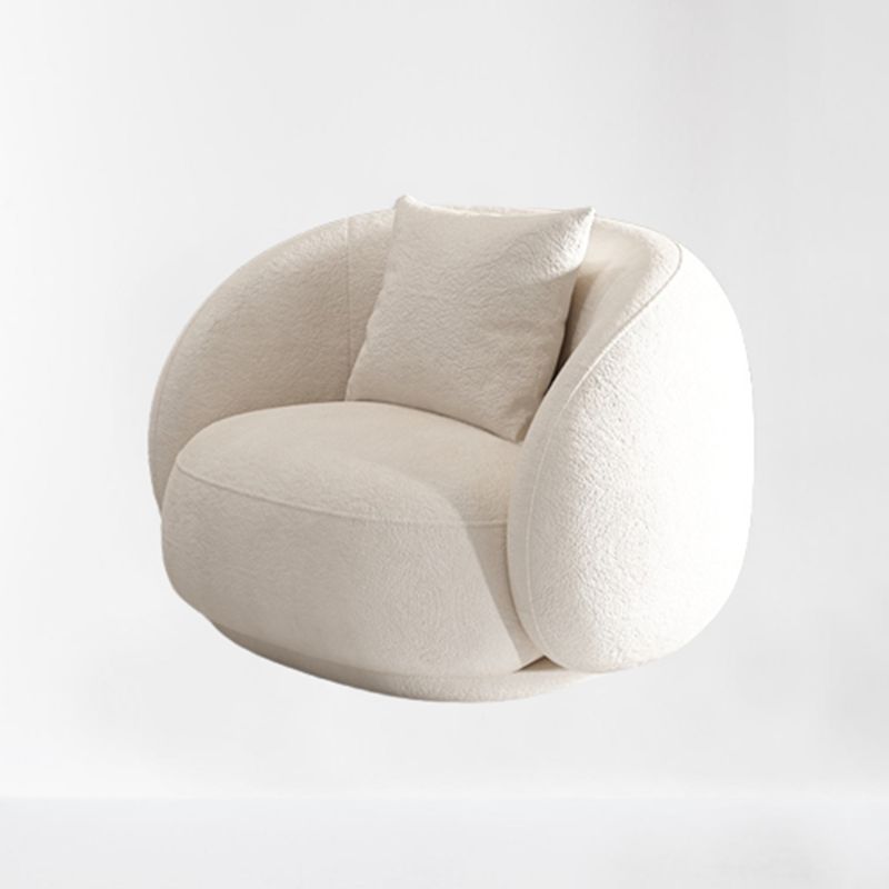 Sofá curvado contemporáneo del brazo inclinado de lana para sala de estar, apartamento