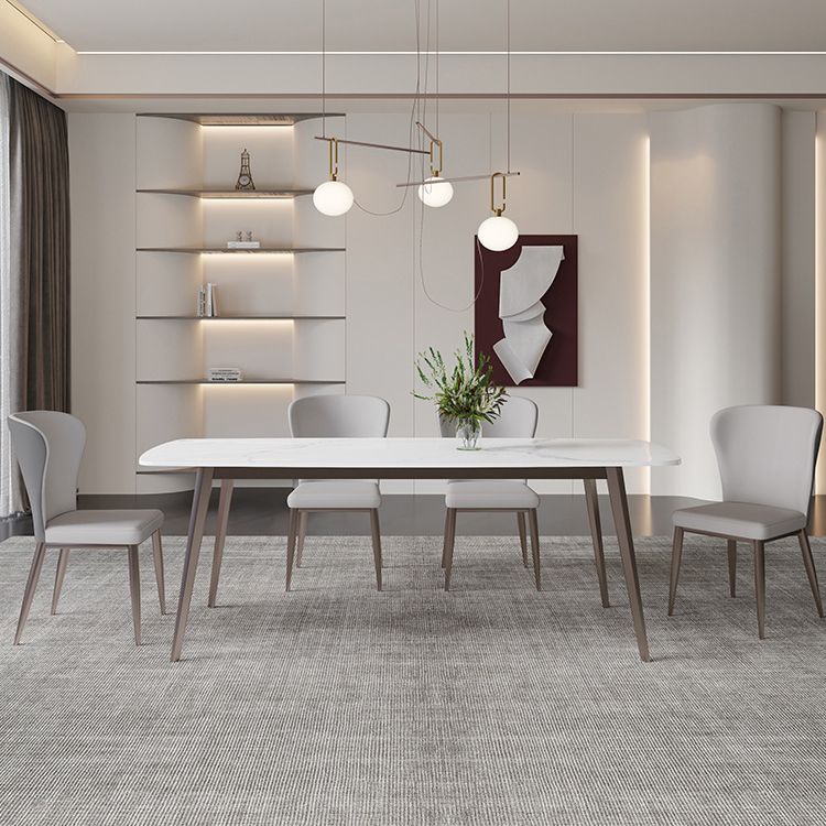 Nordic Style 1/4/5/7 Pieces Dining Set Sintered Stone Dining Table Set with Metal Legs Clearhalo 'Dining Room Sets' 'Dining Tables & Seating' 'dining_room_set' 'furn' 'furn_dining_room_set' 'Furniture' 'furniture_dining_room_set' 'Kitchen & Dining Furniture' 'kitchen&dining_furn' 'kitchen' 1200x1200_2e700c51-2dcb-4927-95b1-04fe105cb11c