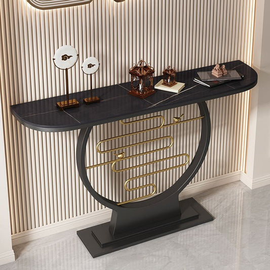 Tavolino console mezza luna glam tavolo resistente alle macchie per la sala
