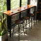 Set di tavoli da bar in legno massiccio moderno rettangolo 1/5/9 pezzi da banco set di pub da banco