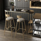 Light Luxury Oval Bar Table Stone Top Metal Pedestal Pub Table for Dining Room Clearhalo 'Bar Furniture' 'Bar Tables' 'bar_tables' 'Furniture' 'furniture_bar_tables' 'Kitchen & Dining Furniture' 1200x1200_2e7465a7-3536-42cf-85e3-8bc1c0fe18a7