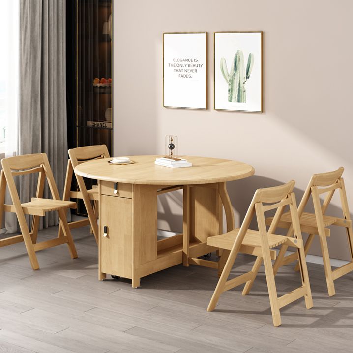 Mid-Century Modern Dining Table Round Solid Wood Brown Dining Table for Home Use Clearhalo ' dining_table' 'Dining Tables & Seating' 'Dining Tables' 'furn' 'furn_dining_table' 'Furniture' 'furniture_dining_table' 'Kitchen & Dining Furniture' 'kitchen&dining_furn' 'kitchen' 'kitchen_dining_table' 1200x1200_2e749163-f687-4121-a946-c665b846f026