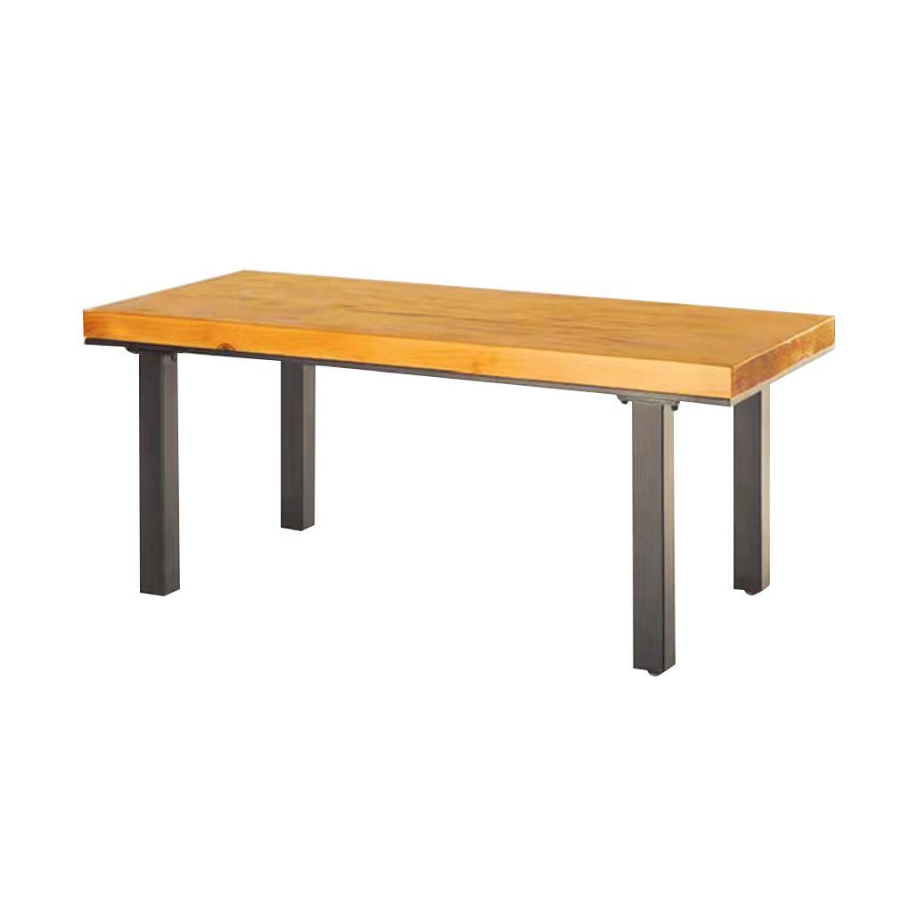 Light Brown Wood Dining Set 1/2/5 Pieces Industrial Dinette Set with Wooden Chairs Clearhalo 'Dining Room Sets' 'Dining Tables & Seating' 'dining_room_set' 'furn' 'furn_dining_room_set' 'Furniture' 'Kitchen & Dining Furniture' 1200x1200_2e75b273-b610-4473-81c7-f0c84177f528