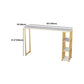 Mesa de bar Glam de mármol sintético, mesa de mostrador rectangular de 1/2/3 piezas