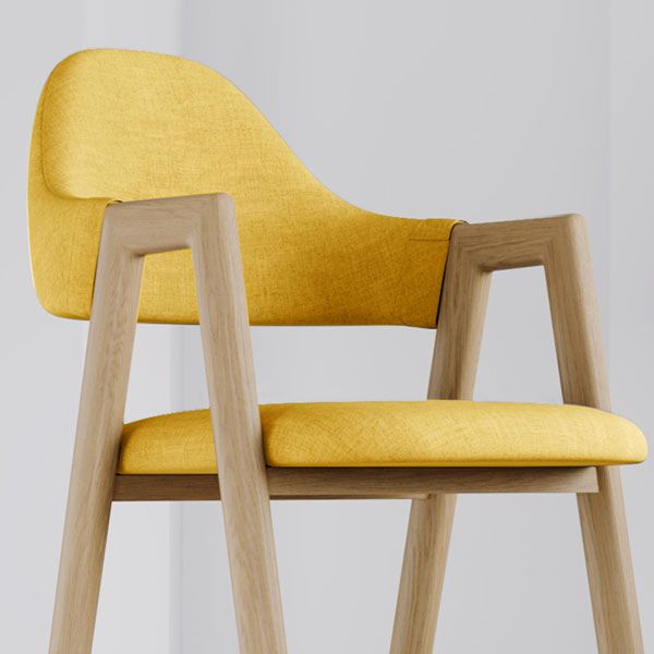 Modern Bedroom Open Back Arm Chair Fabric Matte Finish Dining Chair Clearhalo ' kitchen&dining_furn' 'Dining Chairs' 'Dining Tables & Seating' 'dining_chair' 'Furniture' 'furniture_dining_chair' 'Kitchen & Dining Furniture' 'kitchen' 1200x1200_2e77dbb1-27ba-45bd-94ab-a3eb779d8214