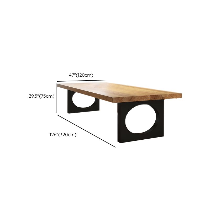 Bureau d'écriture en bois industriel de 29,53 pouces de bureau de bureau noir