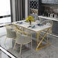 Glam Style 1/2/5 Pieces Dining Furniture Set Rectangle Dining Room Table Set Clearhalo 'Dining Room Sets' 'Dining Tables & Seating' 'dining_room_set' 'furn' 'furn_dining_room_set' 'Furniture' 'furniture_dining_room_set' 'Kitchen & Dining Furniture' 'kitchen&dining_furn' 'kitchen' 1200x1200_2e7a5347-9995-4ca9-9b17-2ba8319dfacb
